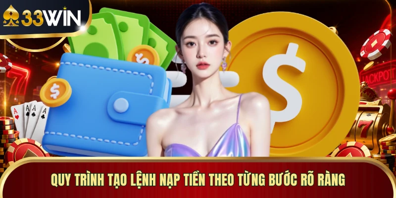 Quy trình tạo lệnh nạp tiền theo từng bước rõ ràng